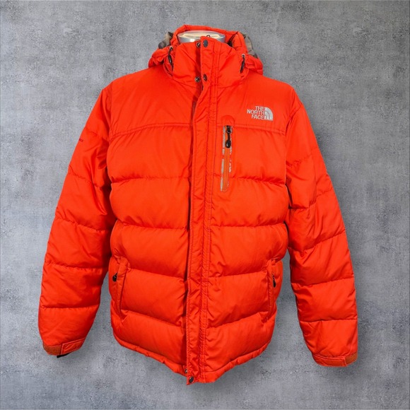 Vintage The North Face Summit Puffer Jacket Orange Down Fill 900 Men's XL - Picture 1 of 11